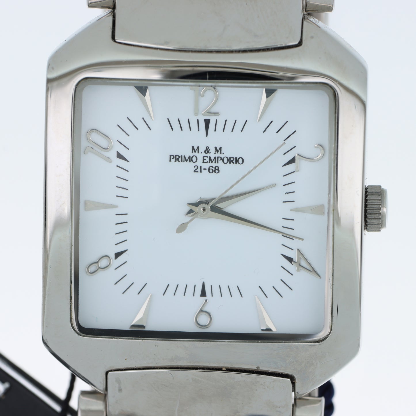 M&M Primo Emporio 21-68 – Orologio Total White Cassa Quadrata Acciaio Bracciale Bianco