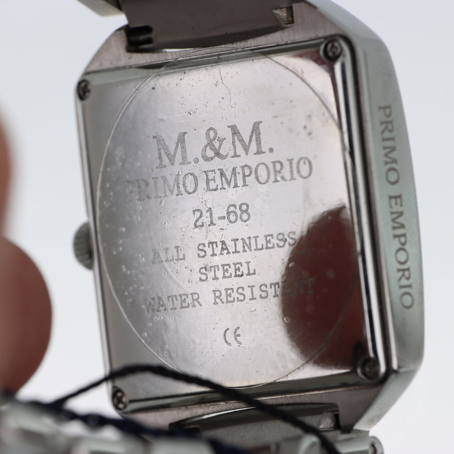 M&M Primo Emporio 21-68 – Orologio Total White Cassa Quadrata Acciaio Bracciale Bianco