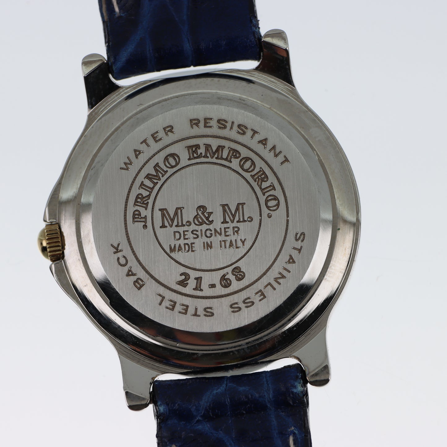 M&M Primo Emporio 21-68 – Orologio Quartz Lunetta Blu Tachimetrica Cinturino Pelle Blu