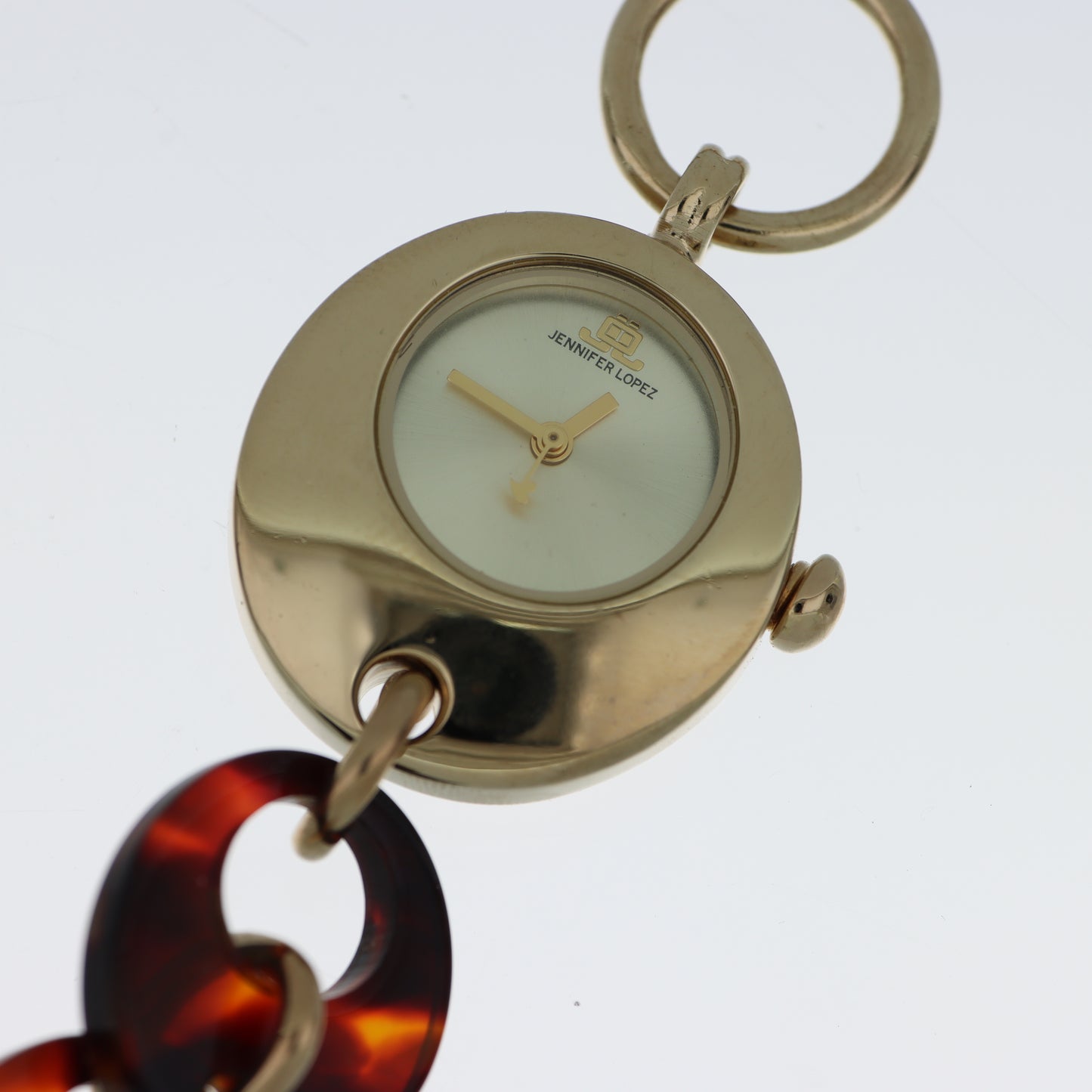 Jennifer Lopez Orologio Donna Dorato con Cinturino a Maglie Tartaruga