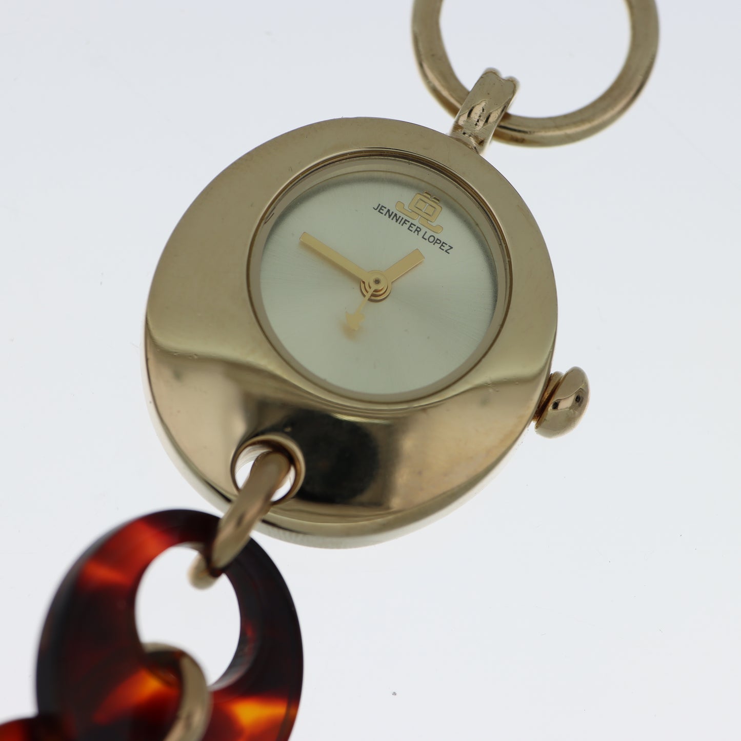 Jennifer Lopez Orologio Donna Dorato con Cinturino a Maglie Tartaruga