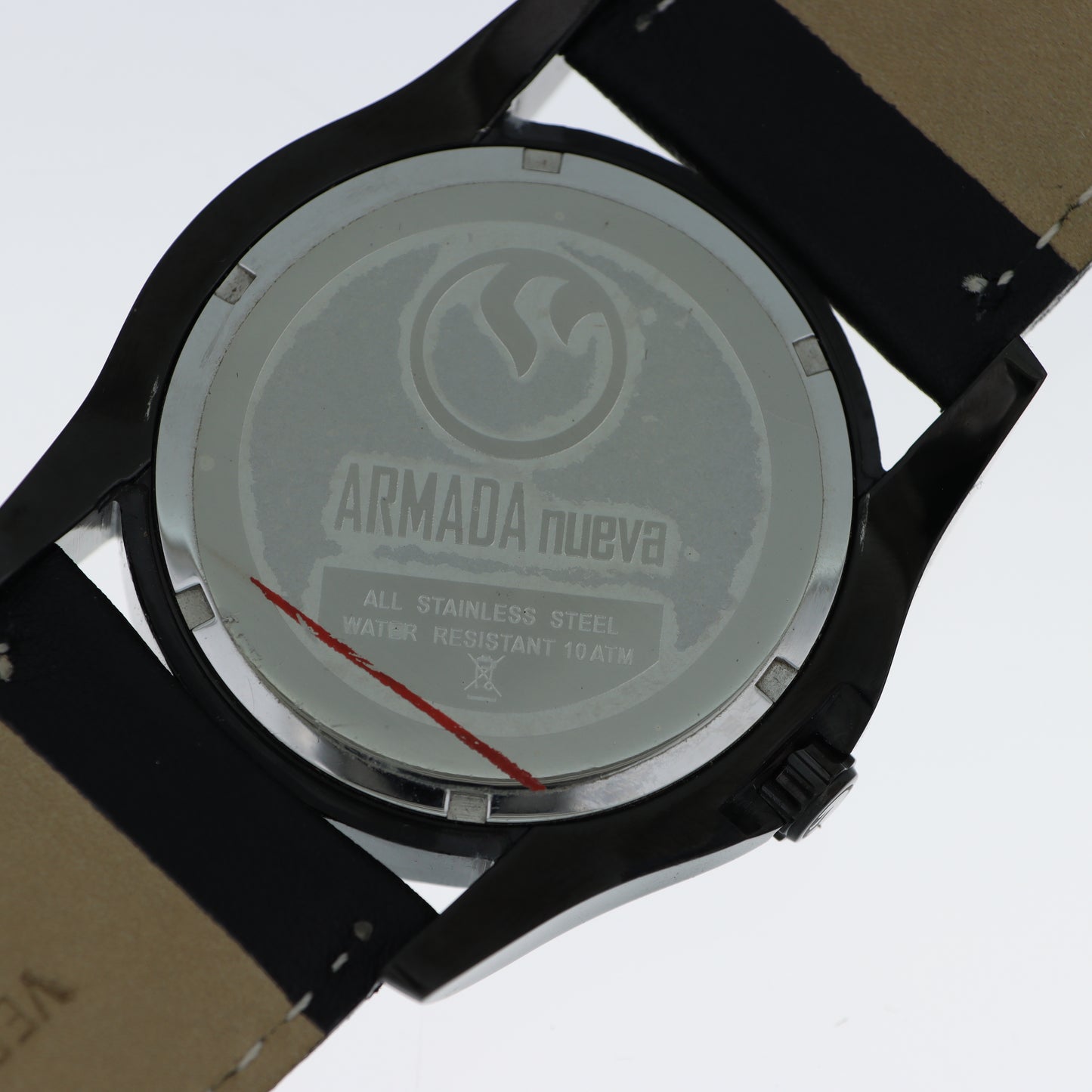 Armada Nueva Orologio Uomo Sport Nero Quadrante Blu Water Resist 100M