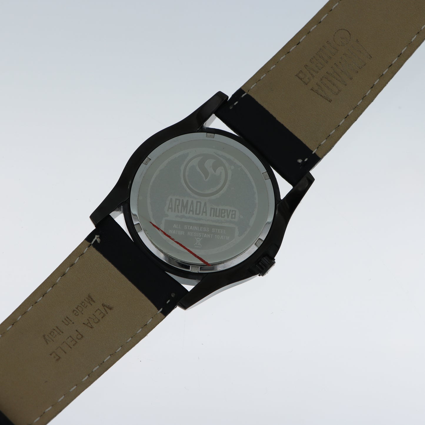 Armada Nueva Orologio Uomo Sport Nero Quadrante Blu Water Resist 100M