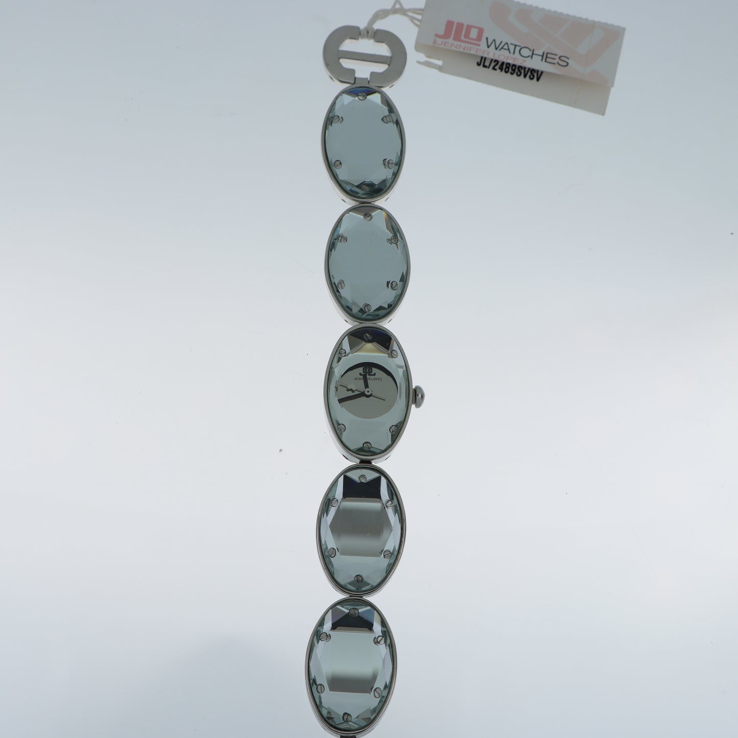 Jennifer Lopez Orologio Donna Ovale Cristallo Verde Acqua Argento
