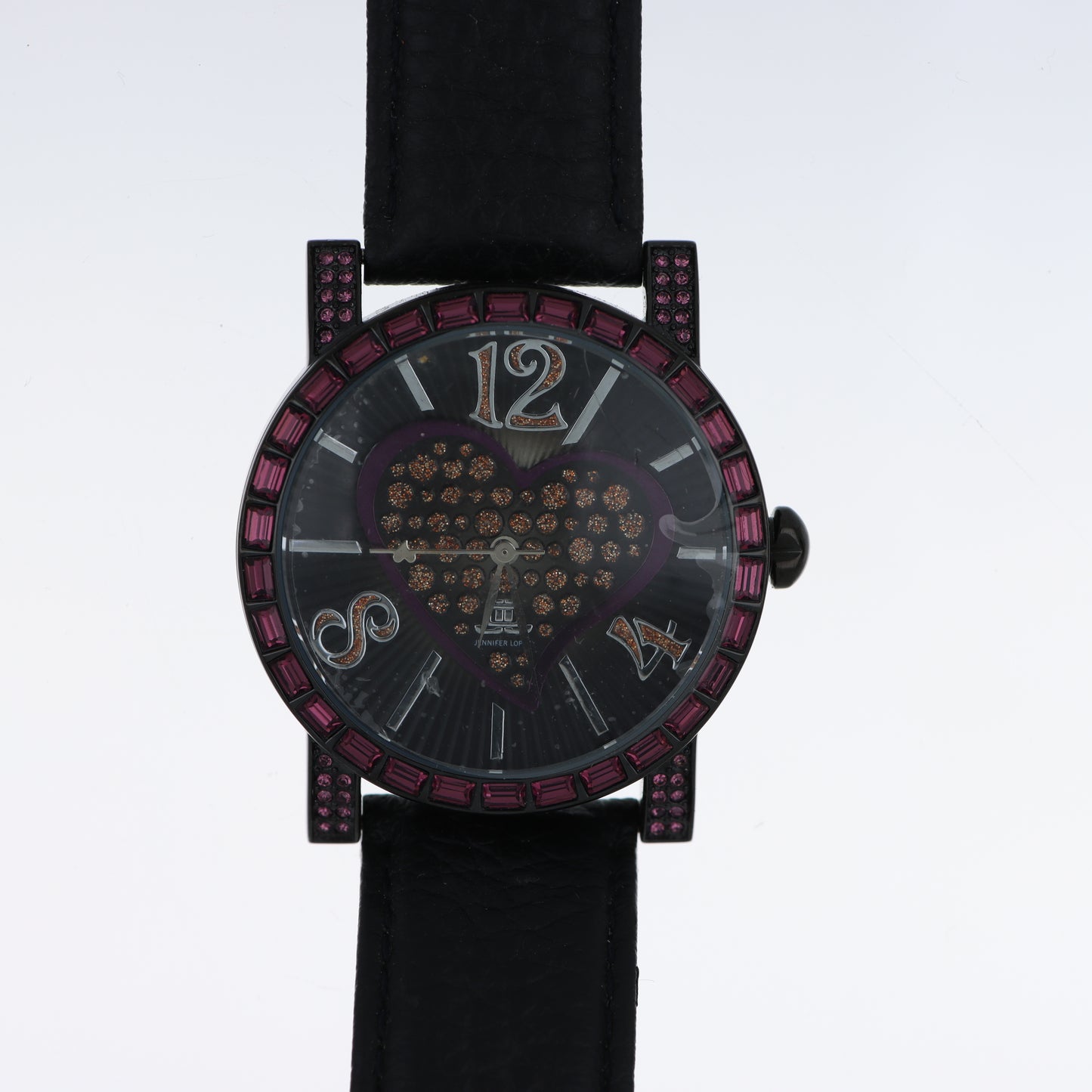 Jennifer Lopez Orologio Donna Heart Nero Cristalli Rubino Cuore