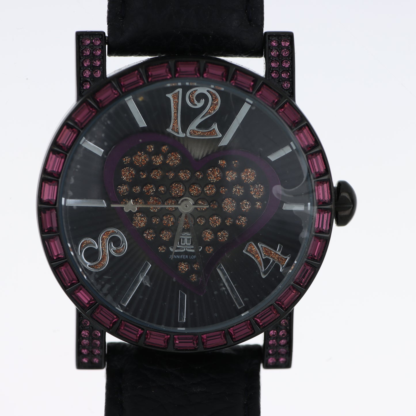 Jennifer Lopez Orologio Donna Heart Nero Cristalli Rubino Cuore
