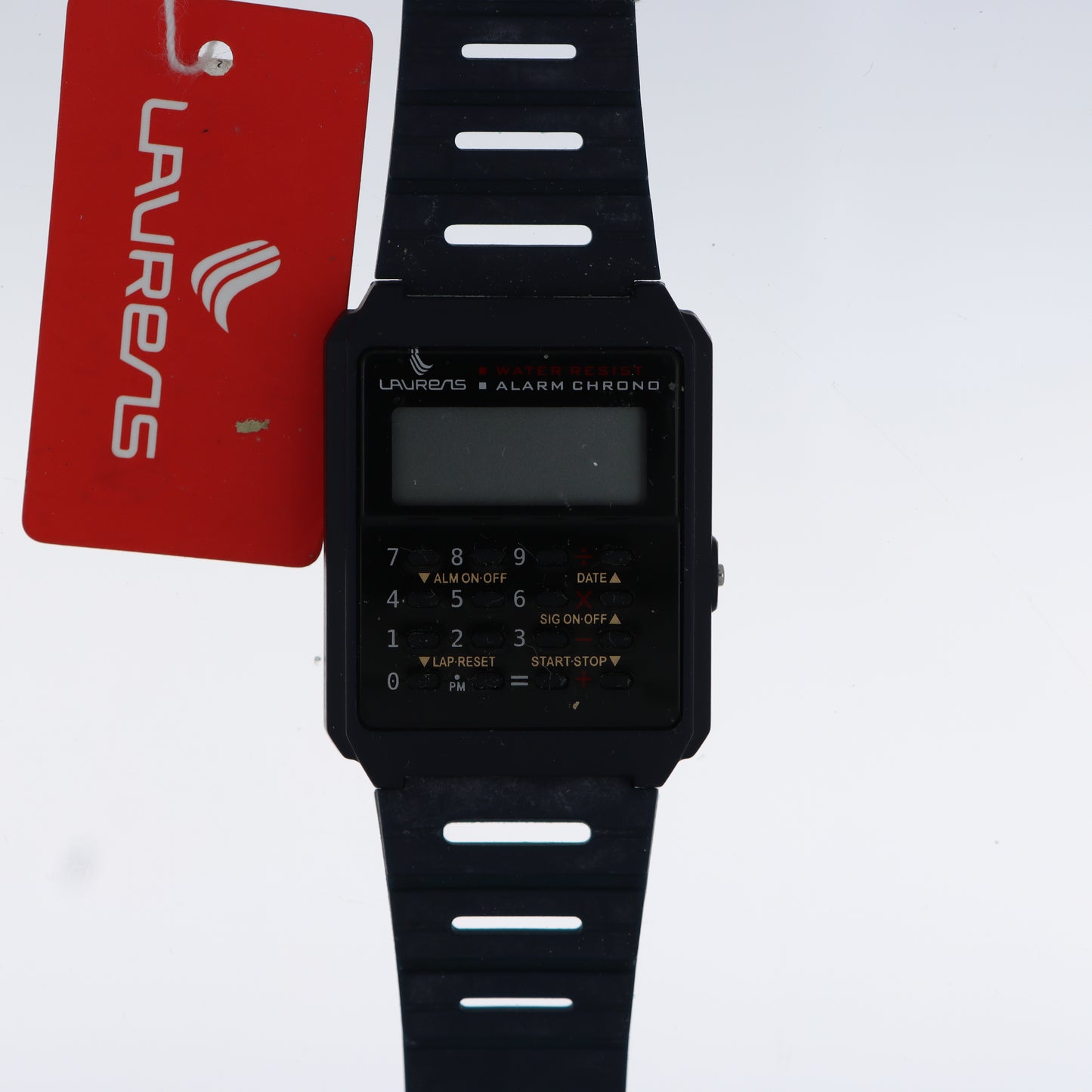 Laurens Orologio Digitale Calcolatrice Alarm Chrono Water Resist Nero