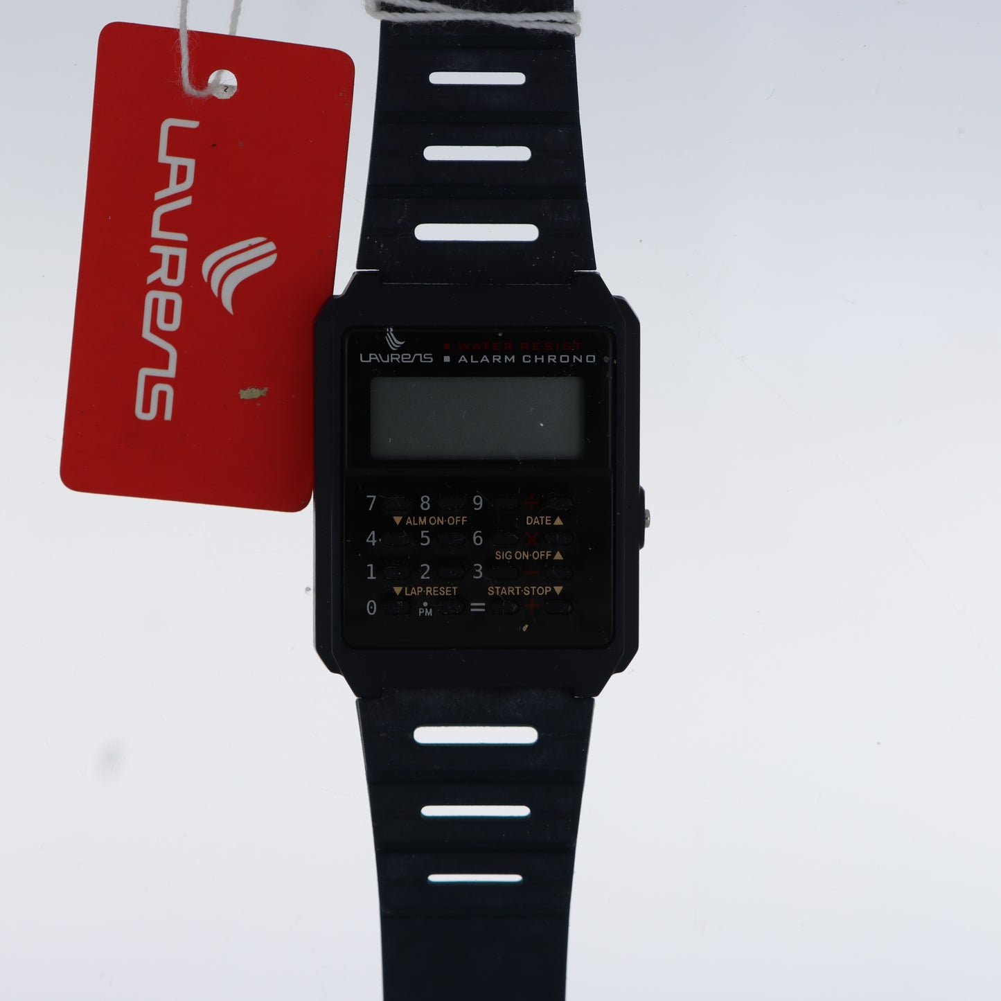 Laurens Orologio Digitale Calcolatrice Alarm Chrono Water Resist Nero
