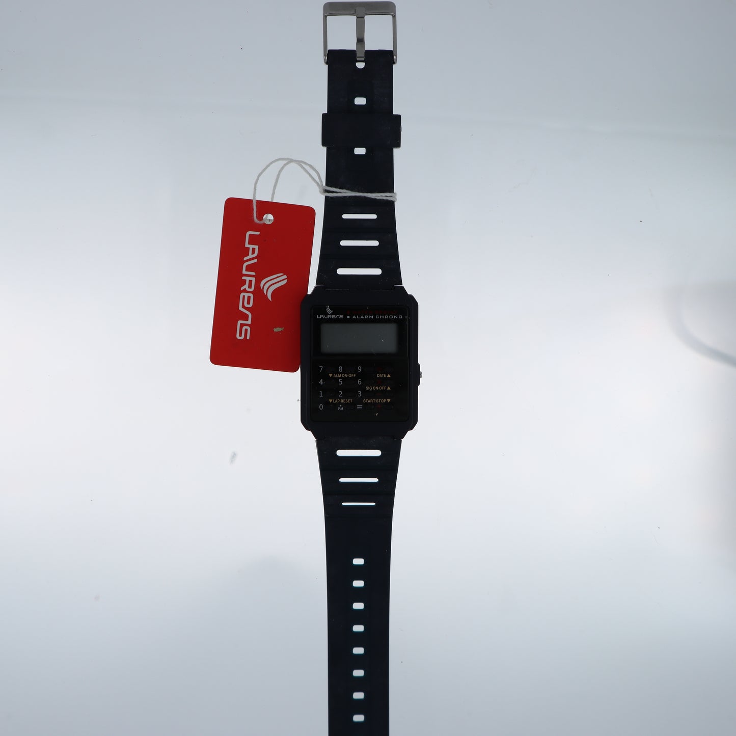 Laurens Orologio Digitale Calcolatrice Alarm Chrono Water Resist Nero