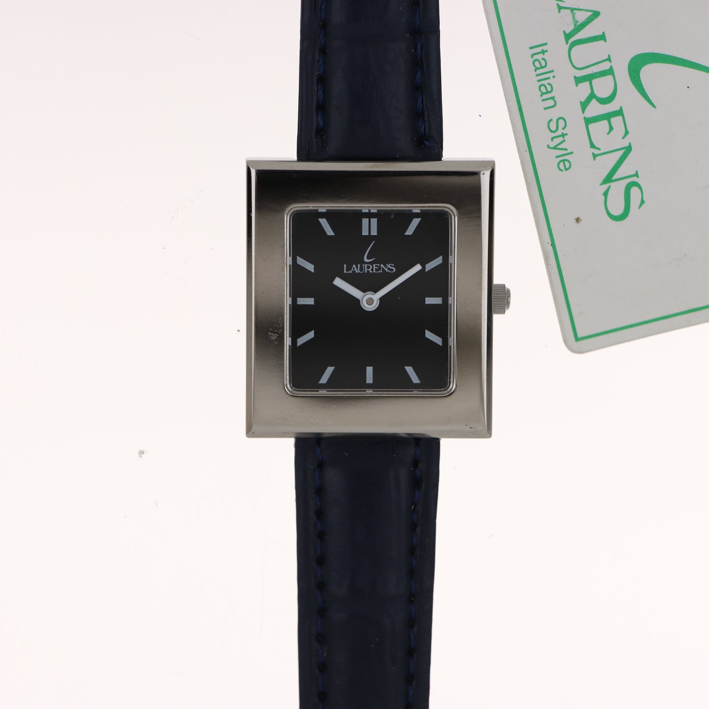 Laurens – Orologio Donna Quadrato Blue Navy Cinturino Pelle