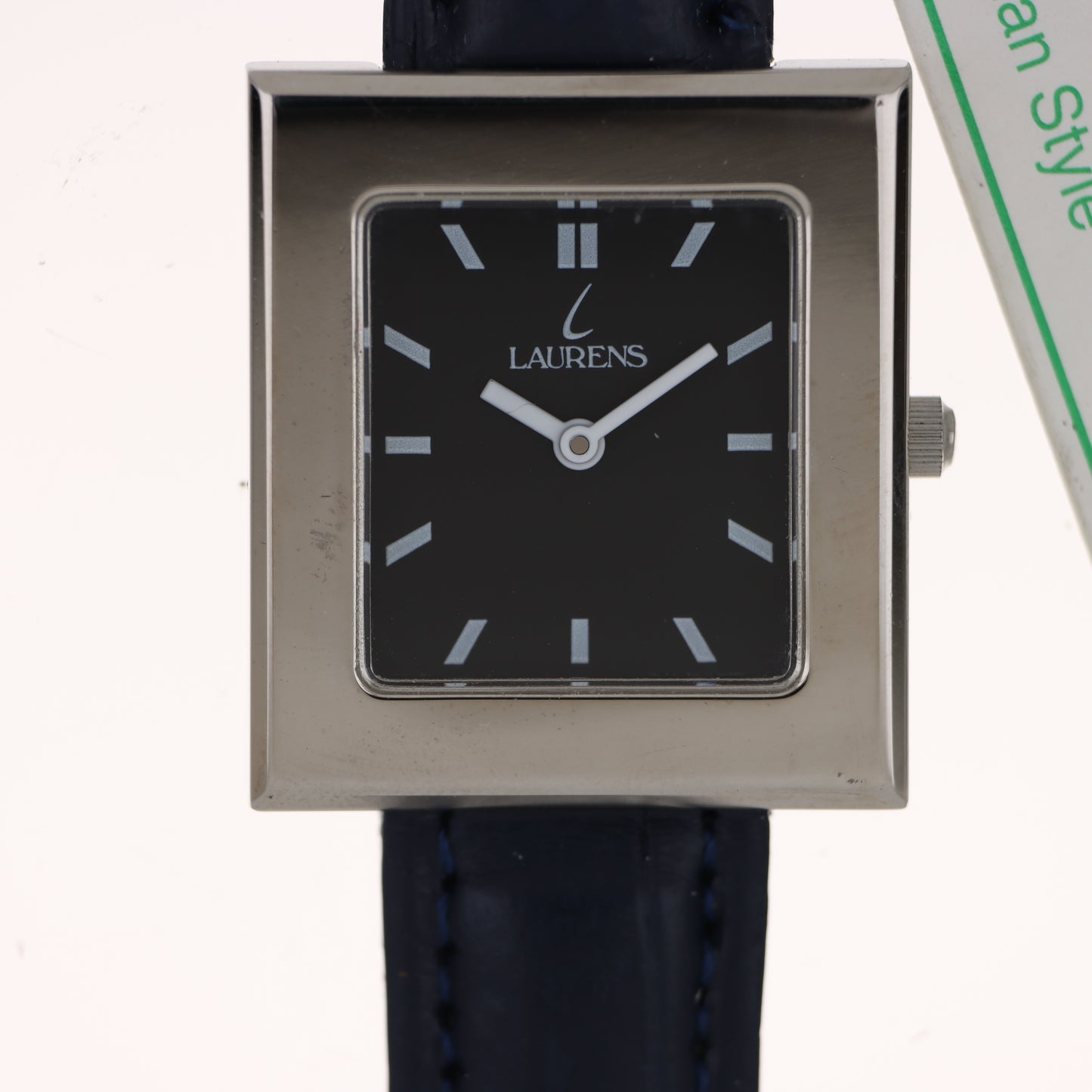 Laurens – Orologio Donna Quadrato Blue Navy Cinturino Pelle