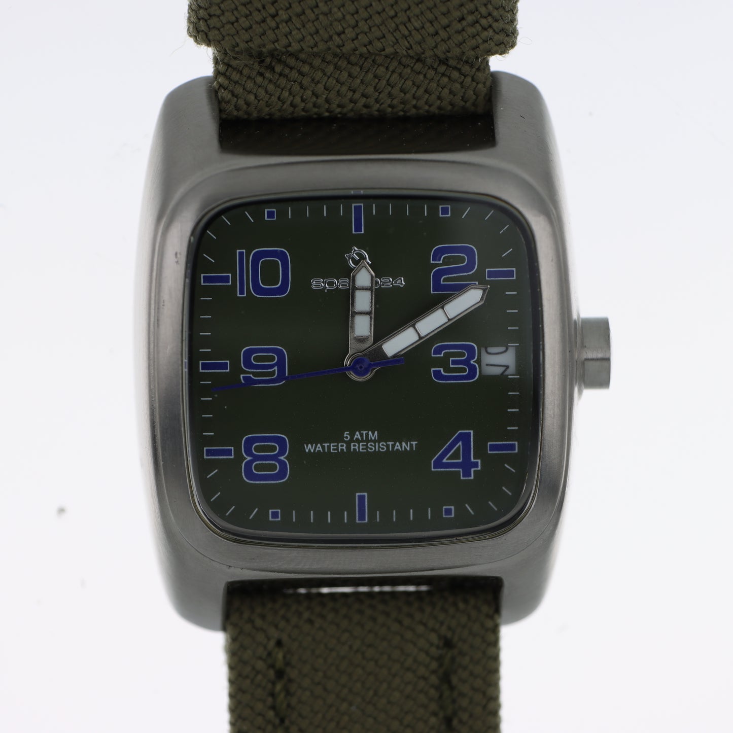 Spazio24 – Orologio Uomo Military Green 5ATM Cinturino Canvas