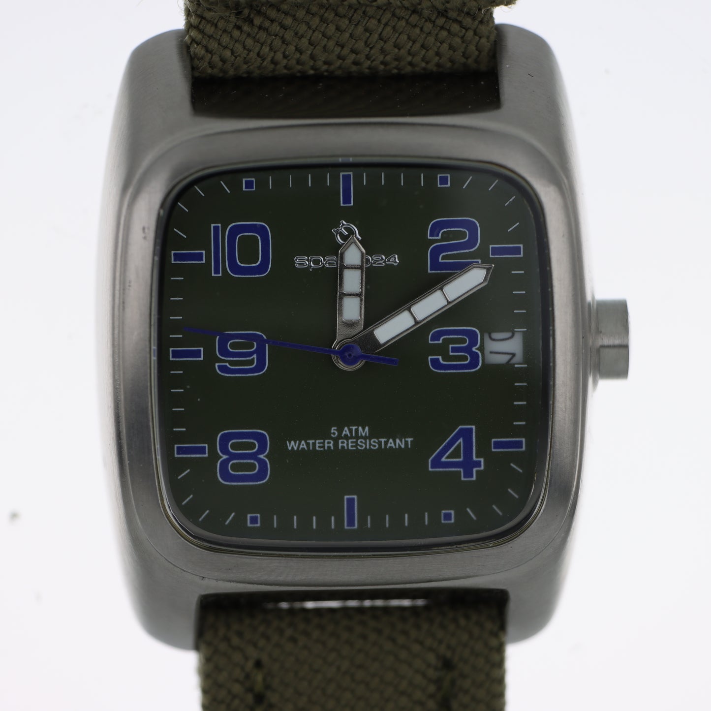 Spazio24 – Orologio Uomo Military Green 5ATM Cinturino Canvas