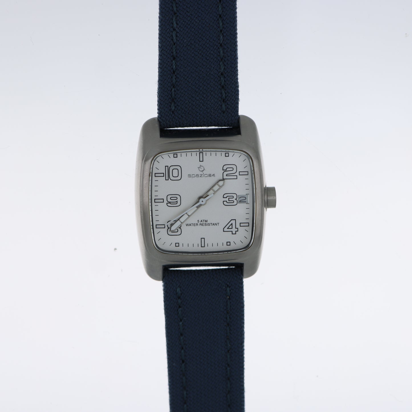 Spazio24 – Orologio Uomo White Dial 5ATM Cinturino Canvas Navy