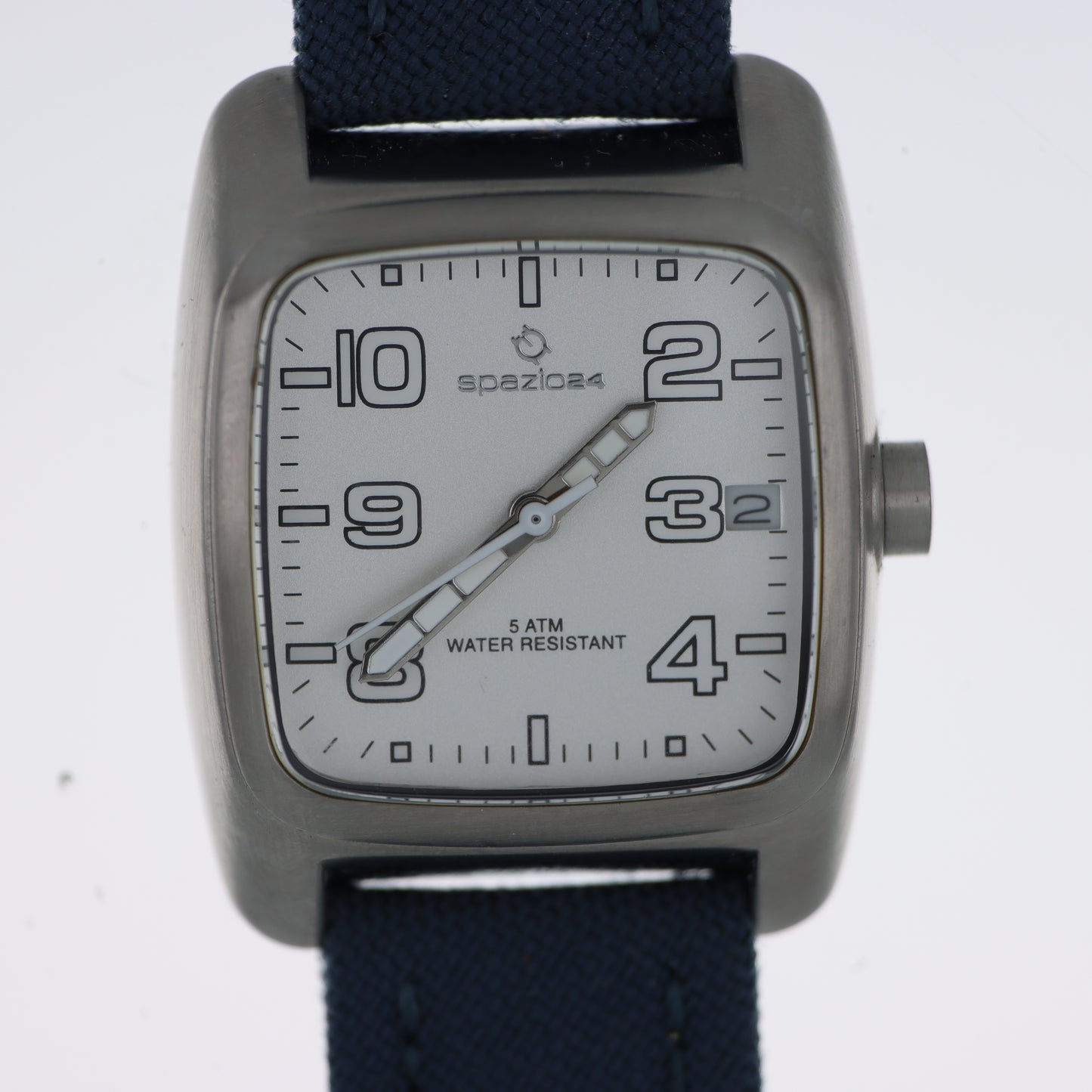 Spazio24 – Orologio Uomo White Dial 5ATM Cinturino Canvas Navy