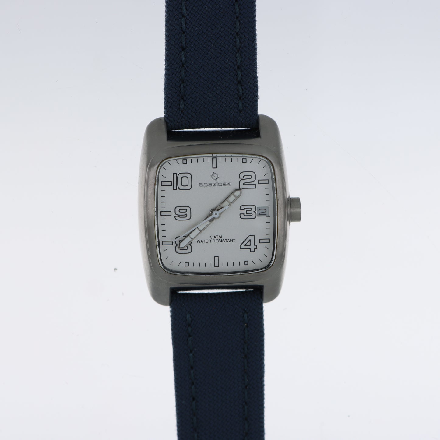 Spazio24 – Orologio Uomo White Dial 5ATM Cinturino Canvas Navy