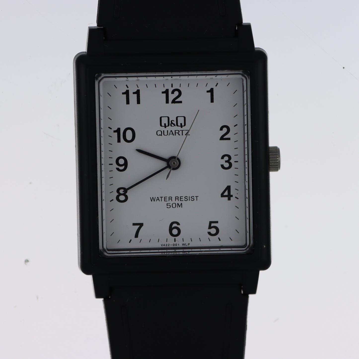 Q&Q Quartz – Orologio Unisex Rettangolare Black White Water Resist 50M