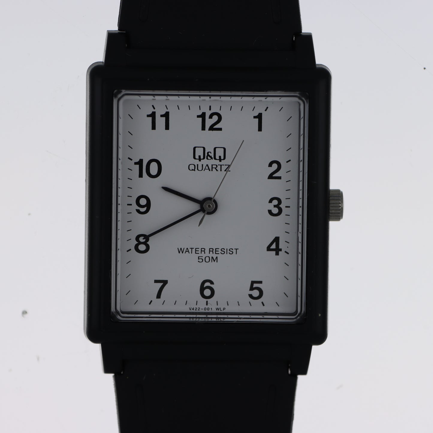 Q&Q Quartz – Orologio Unisex Rettangolare Black White Water Resist 50M