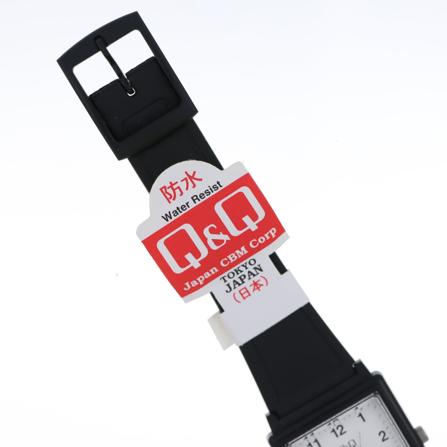 Q&Q Quartz – Orologio Unisex Rettangolare Black White Water Resist 50M