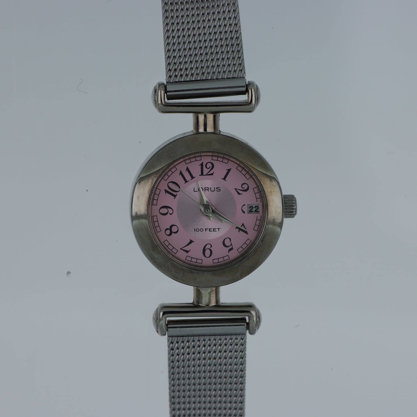 Lorus 100 Feet – Orologio Donna Quadrante Rosa Cinturino Mesh