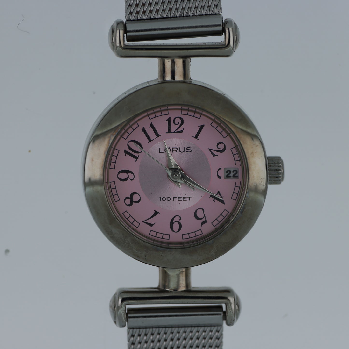 Lorus 100 Feet – Orologio Donna Quadrante Rosa Cinturino Mesh