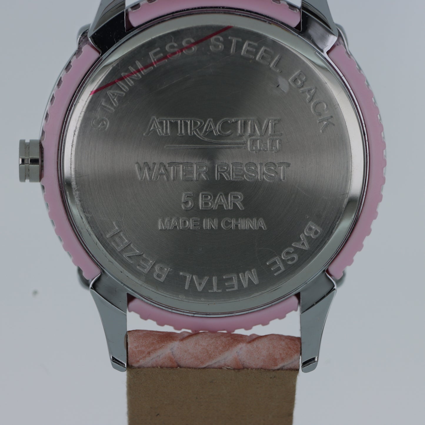 Q&Q Attractive – Orologio Donna Rosa Cipria Ion Plated Madreperla 5 Bar