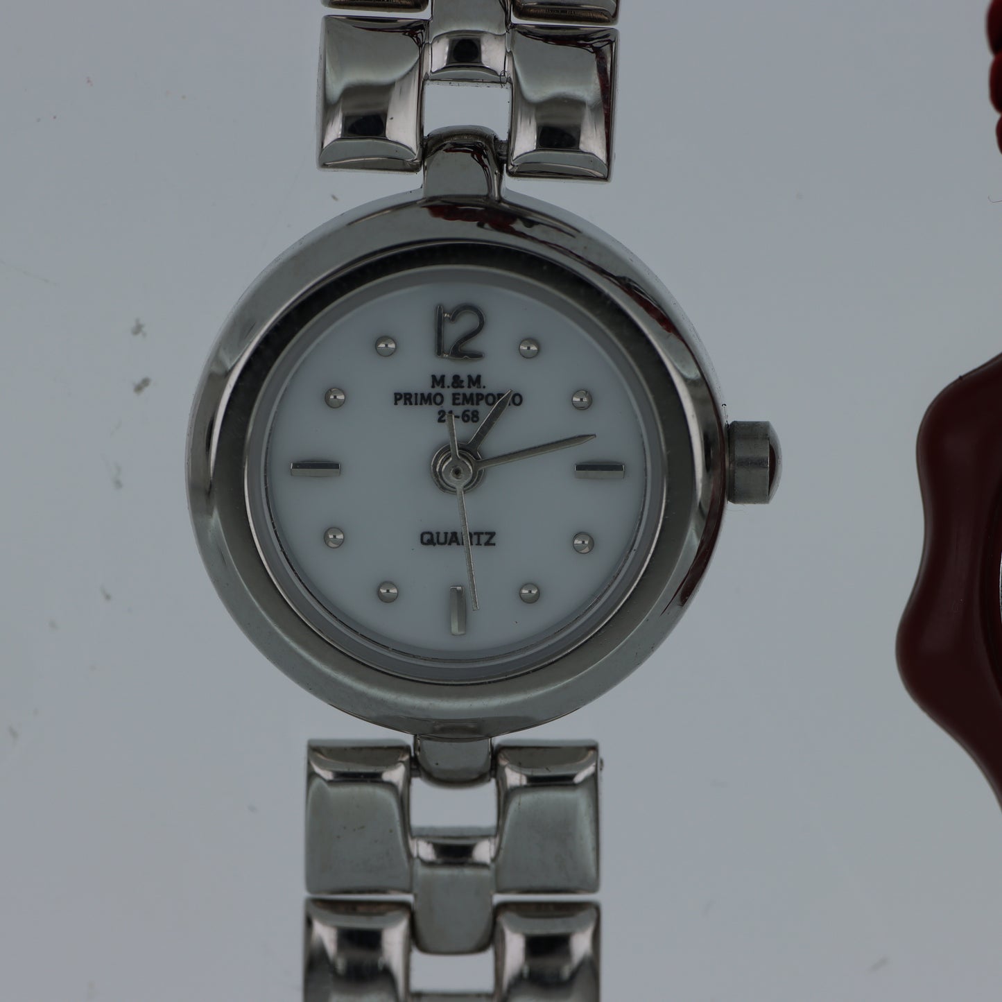M.&M. Primo Emporio 21-68 – Orologio Donna Cassa Rotonda Bracciale Maglie Rettangolari Argento Quadrante Bianco