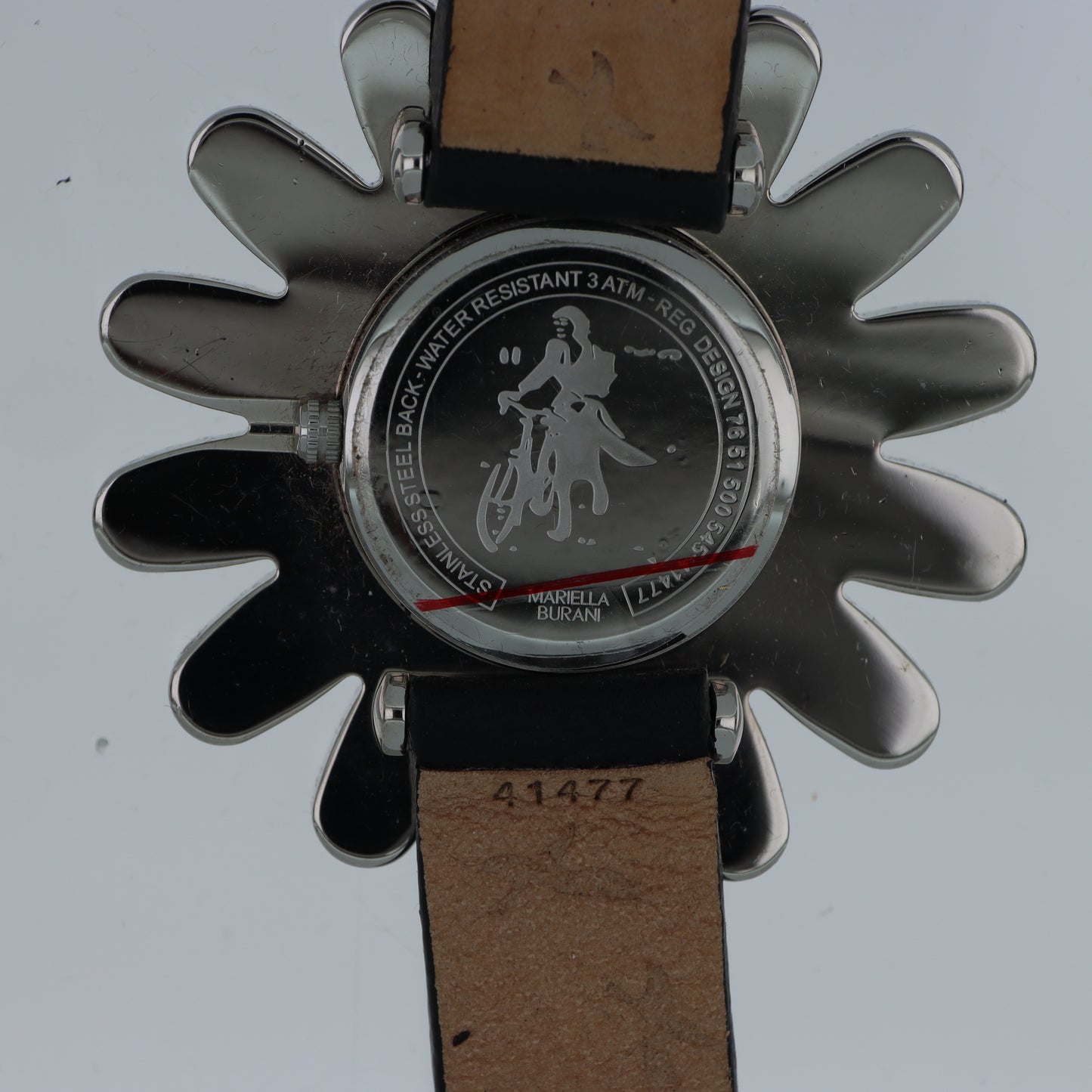 Mariella Burani – Orologio Donna Cassa a Fiore Margherita Acciaio Quadrante Pavé Cristalli Lancette Rosse