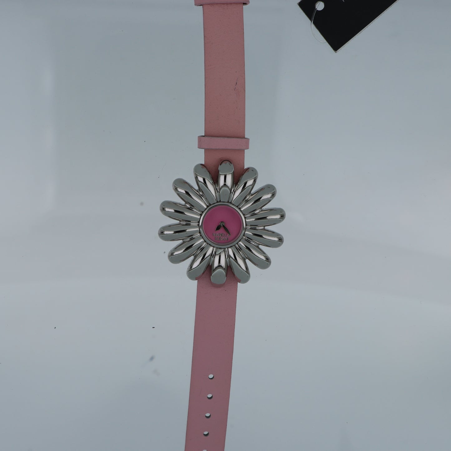 Mariella Burani – Orologio Donna Cassa a Fiore Margherita Acciaio Quadrante Rosa Cinturino Pelle Rosa