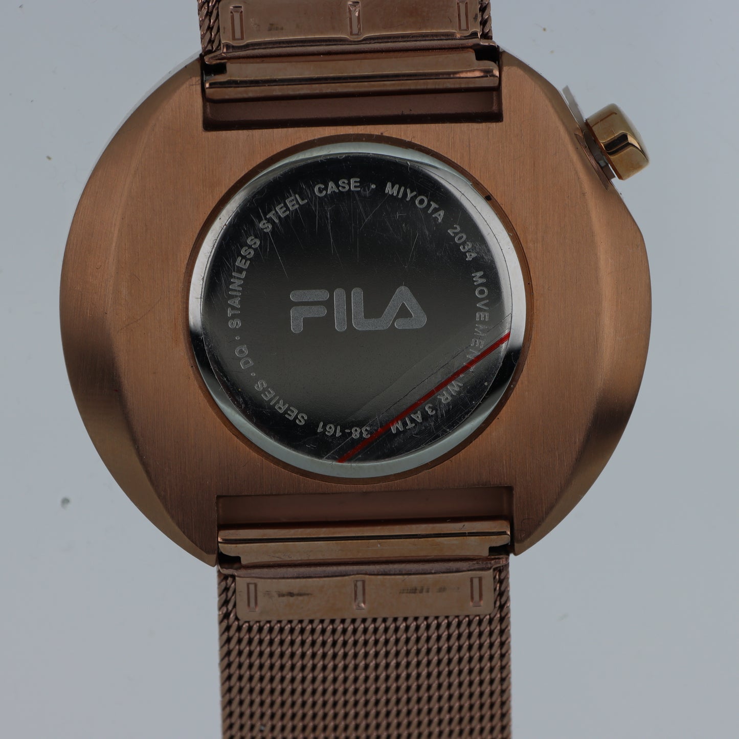 FILA Orologio Uomo Rose Gold – Quadrante Bianco Cinturino Mesh