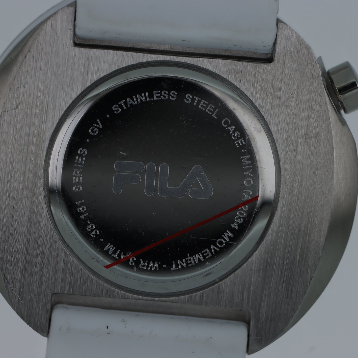 FILA Orologio Unisex – Maxi Logo Quadrante Bianco Cinturino Silicone