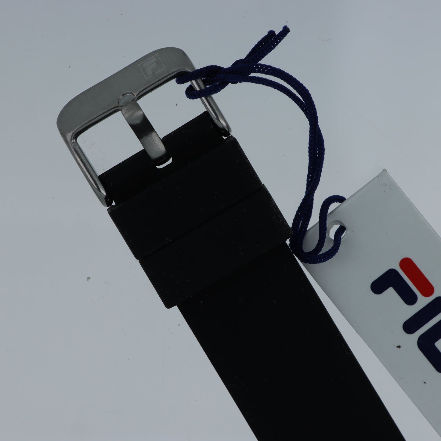 FILA Orologio Unisex – Logo Outline Quadrante Nero Cinturino Silicone