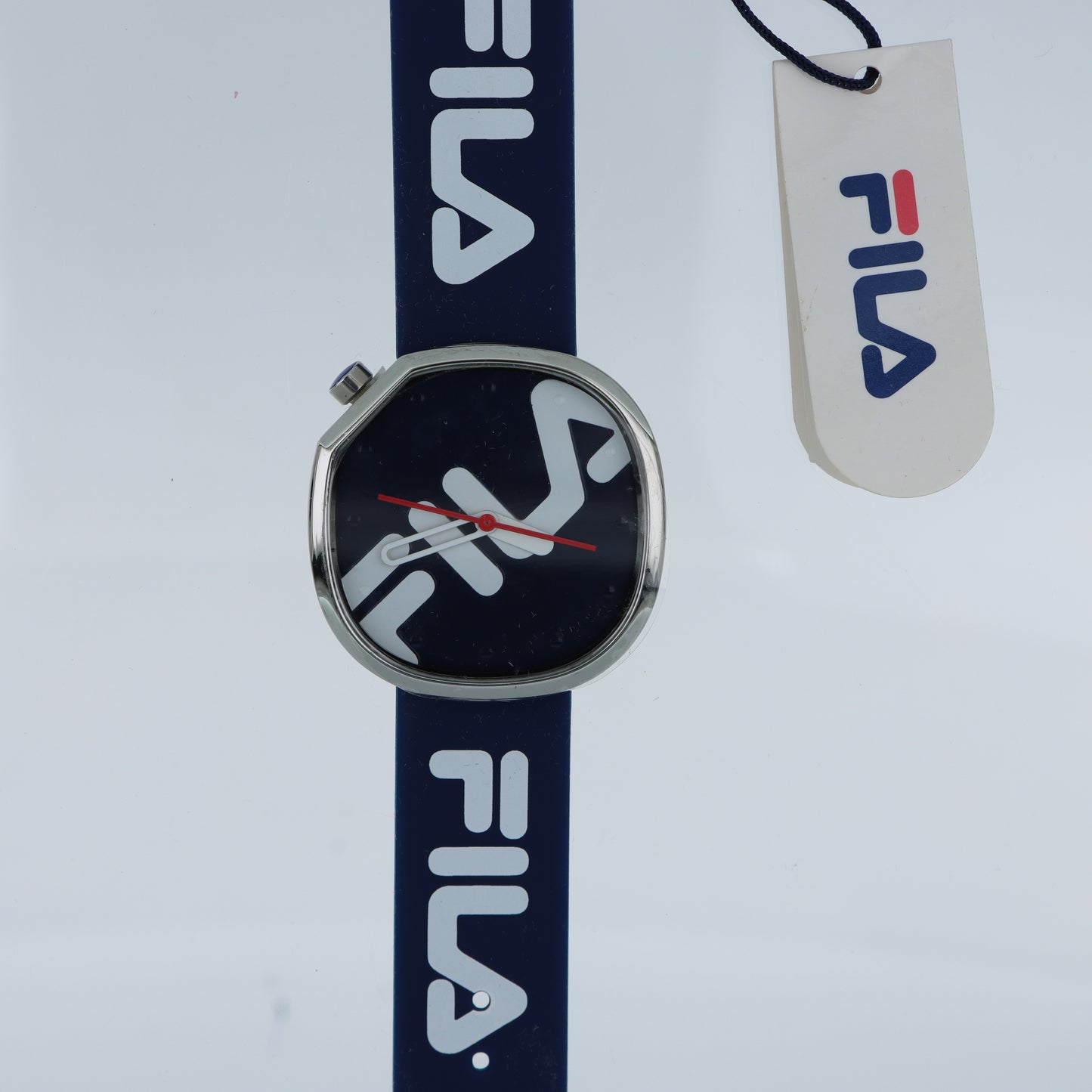 FILA Orologio Unisex – Maxi Logo F Quadrante Blu Navy Cassa Squadrata