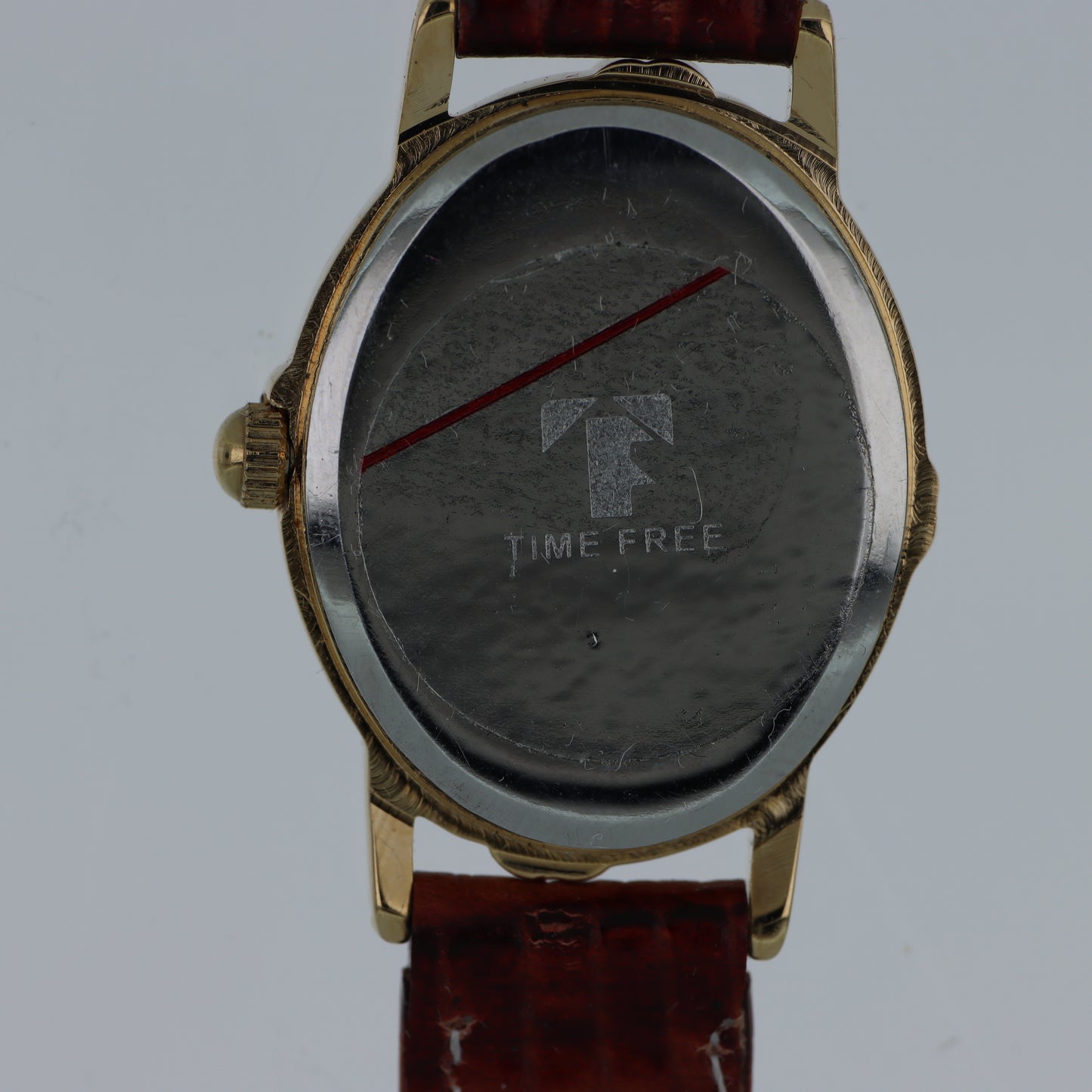 Time Free Orologio Donna – Cassa Ovale Gold Quadrante Bordeaux Cinturino Pelle