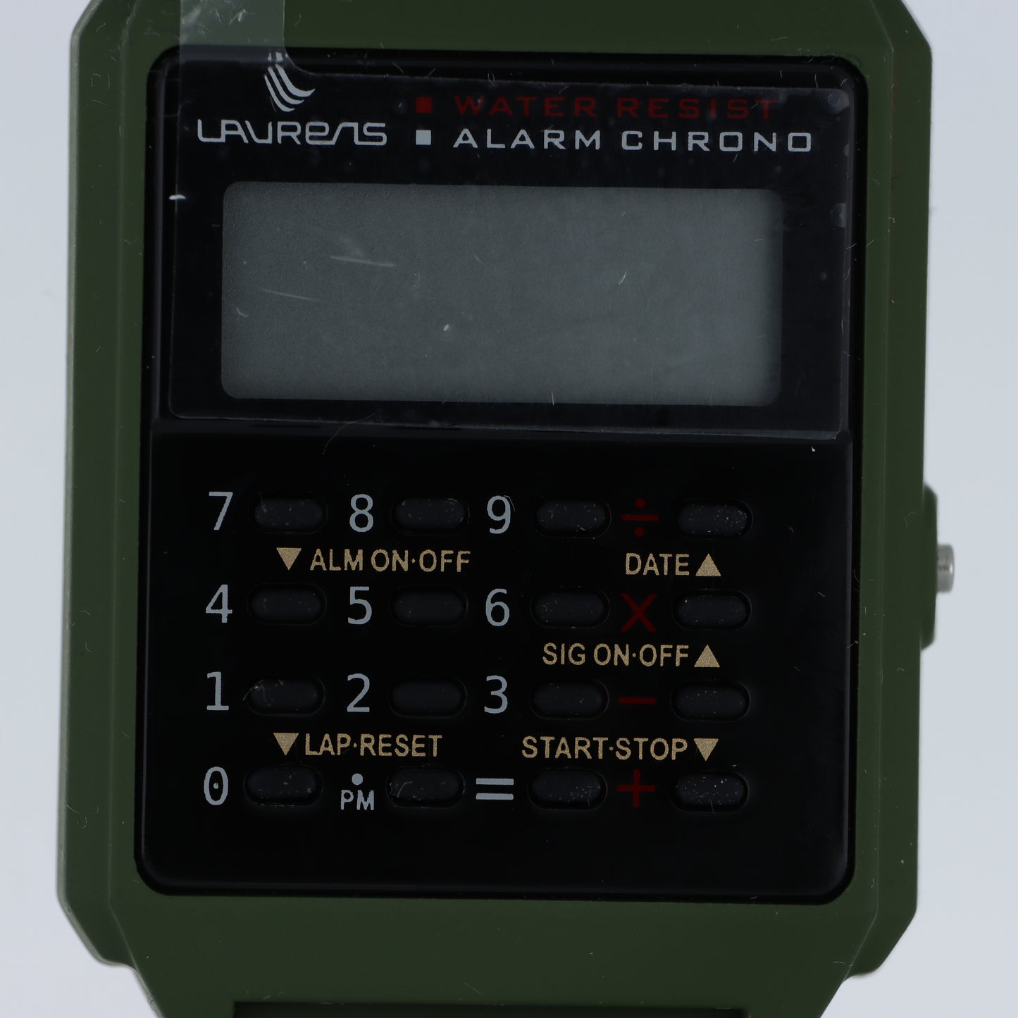 Laurens Orologio Digitale con Calcolatrice – Alarm Chrono Water Resist Verde Militare