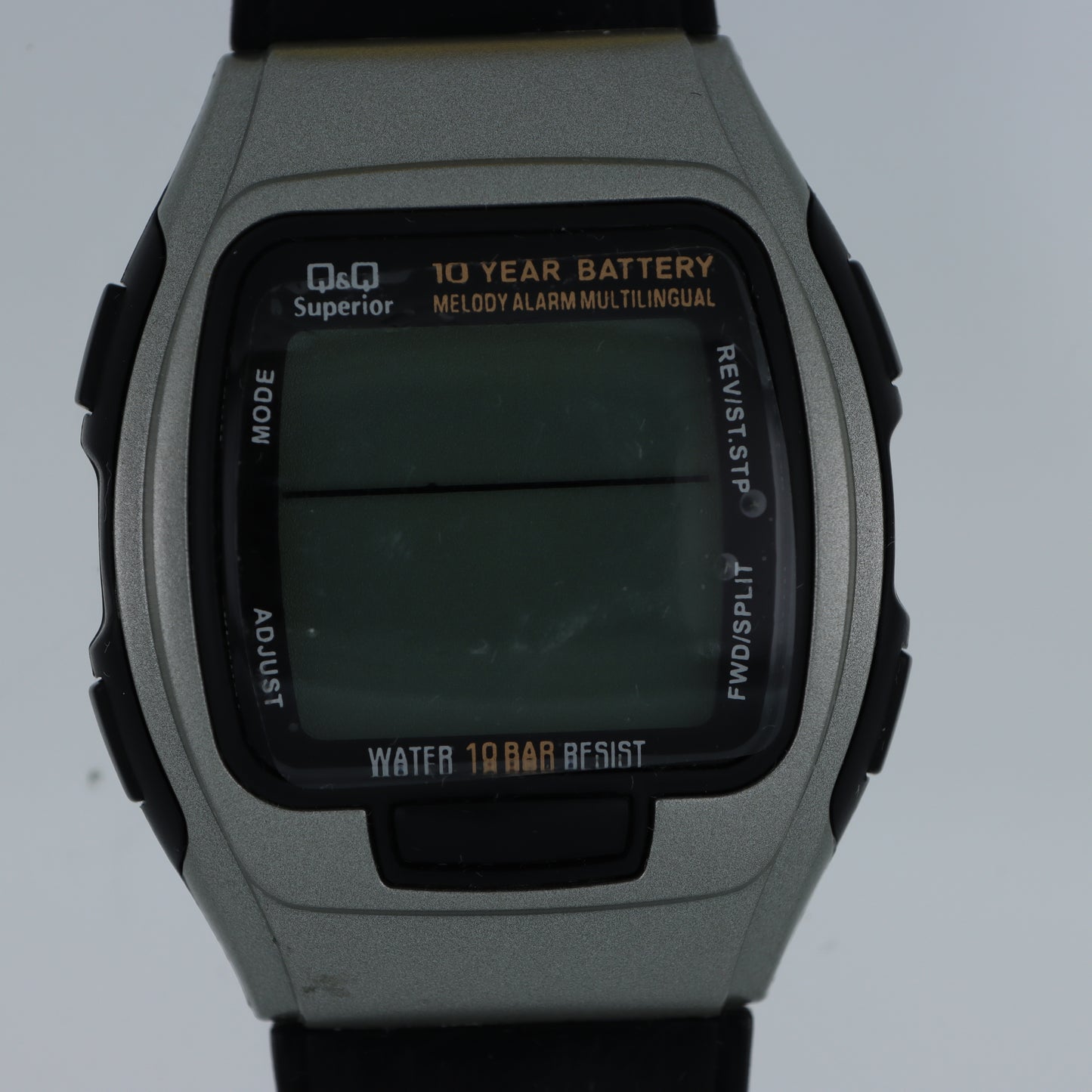Q&Q Superior Orologio Digitale Uomo – Batteria 10 Anni Melody Alarm WR 10 Bar