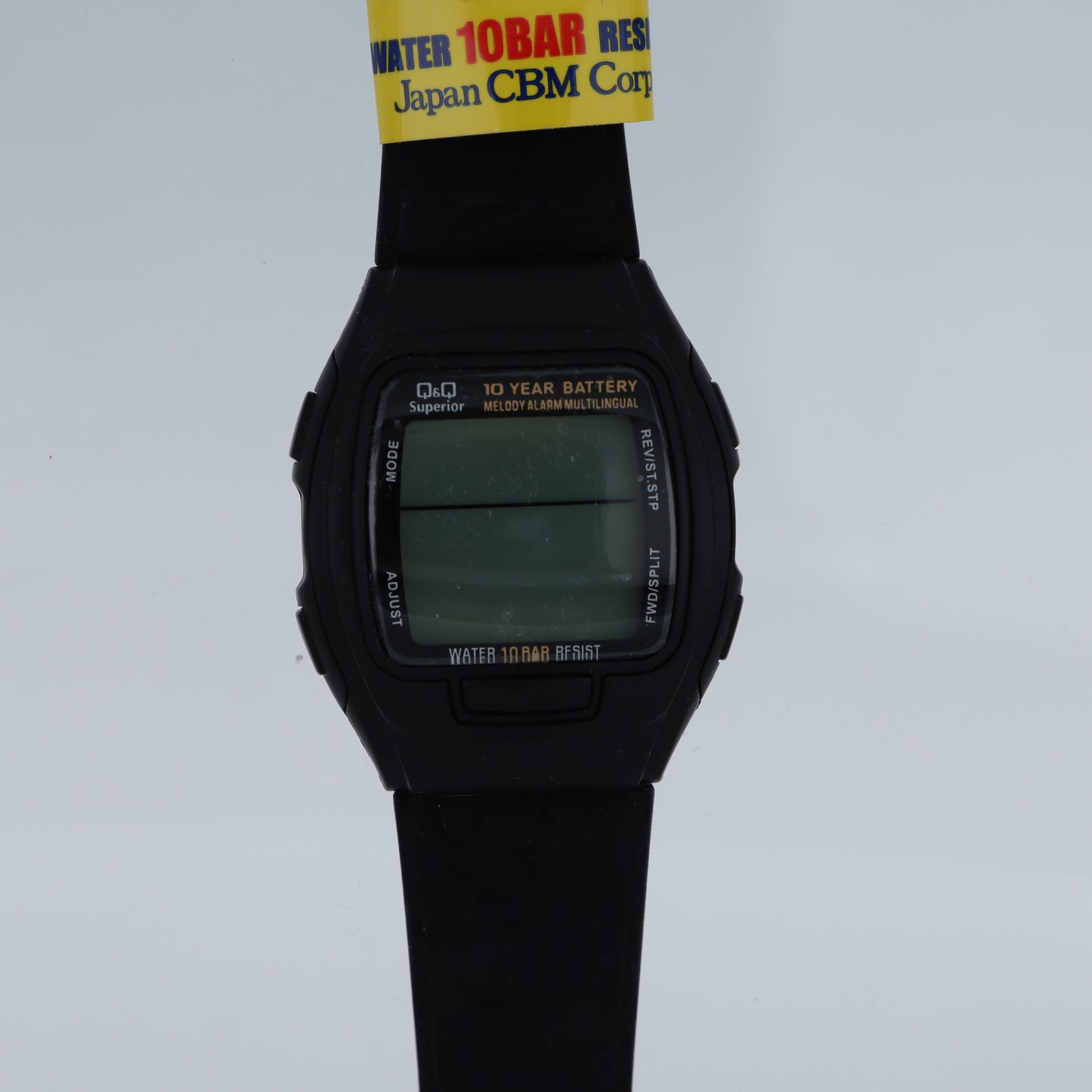 Q&Q Superior Orologio Digitale Uomo – Total Black Batteria 10 Anni Melody Alarm WR 10 Bar