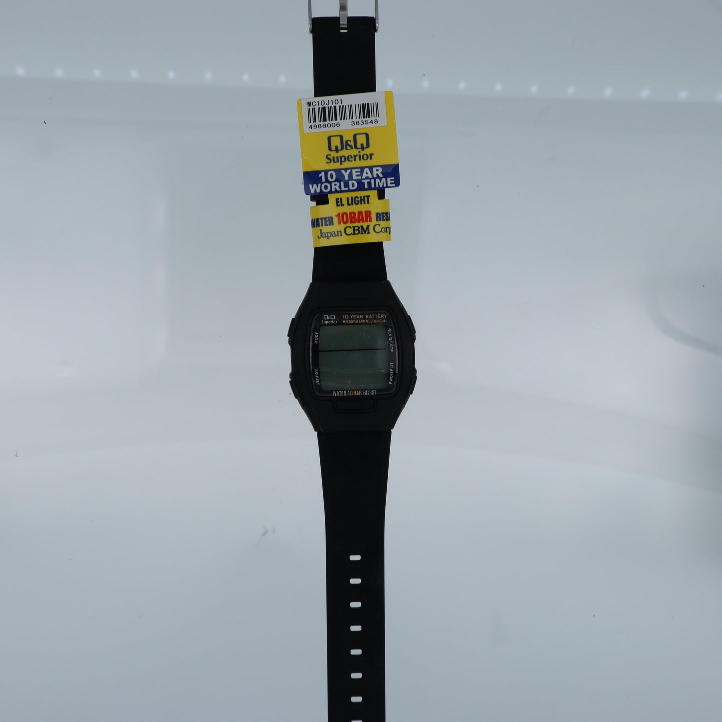 Q&Q Superior Orologio Digitale Uomo – Total Black Batteria 10 Anni Melody Alarm WR 10 Bar