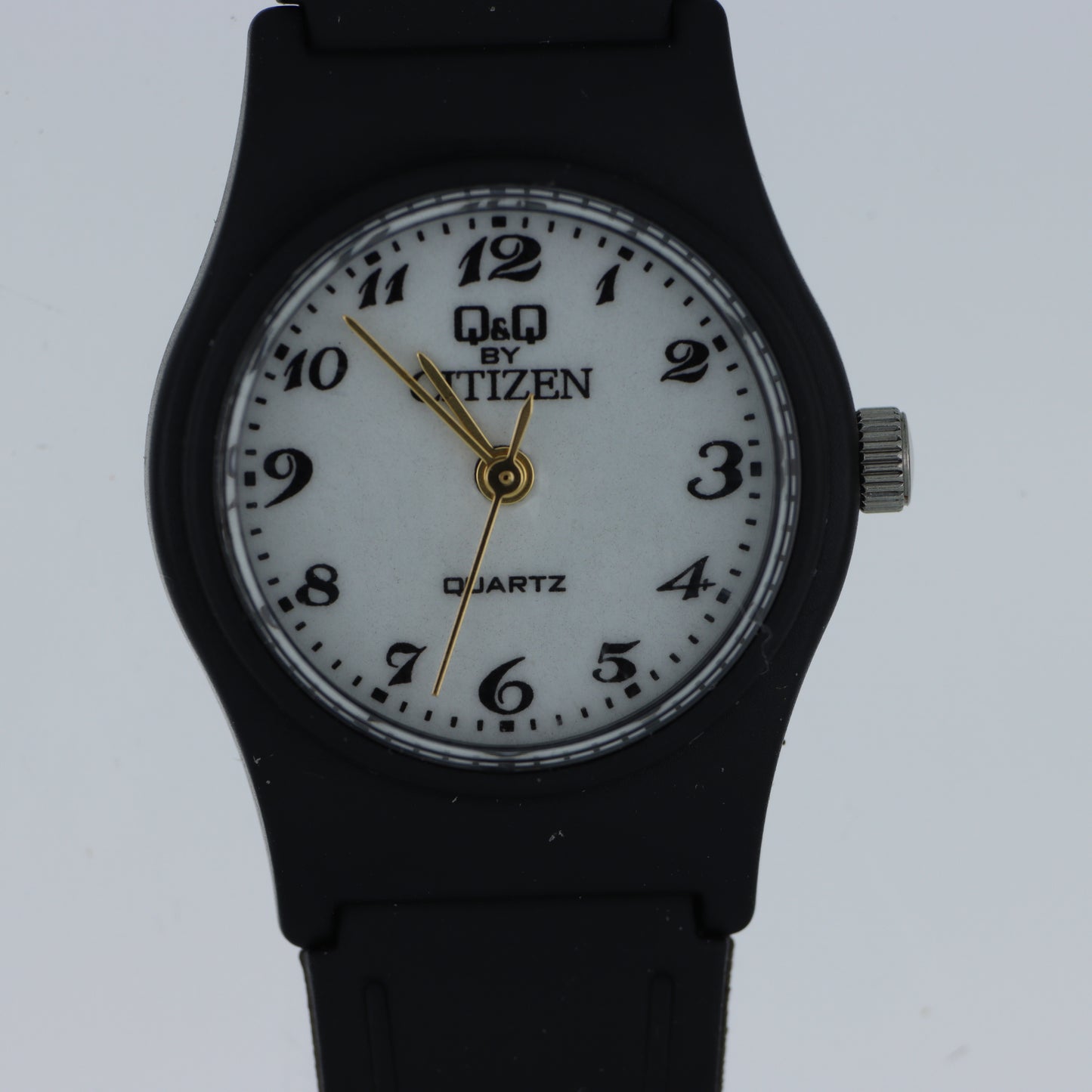 Q&Q by Citizen Orologio Unisex – Quarzo Quadrante Bianco Cassa e Cinturino Neri