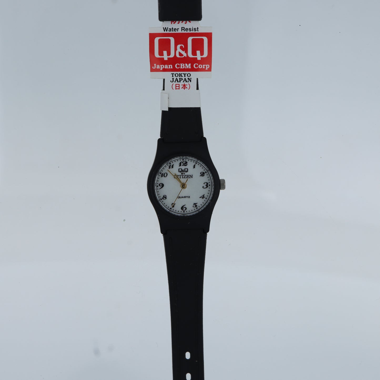 Q&Q by Citizen Orologio Unisex – Quarzo Quadrante Bianco Cassa e Cinturino Neri