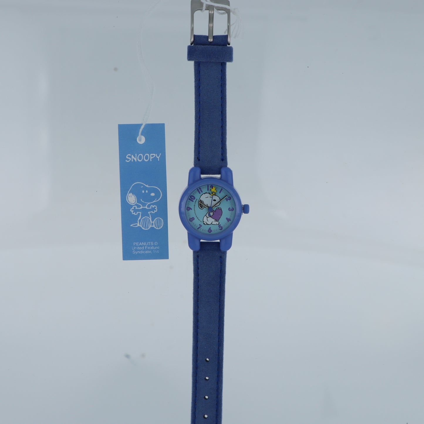 Peanuts Snoopy & Woodstock Orologio – Love Edition Quadrante Azzurro Cinturino Tessuto Blu