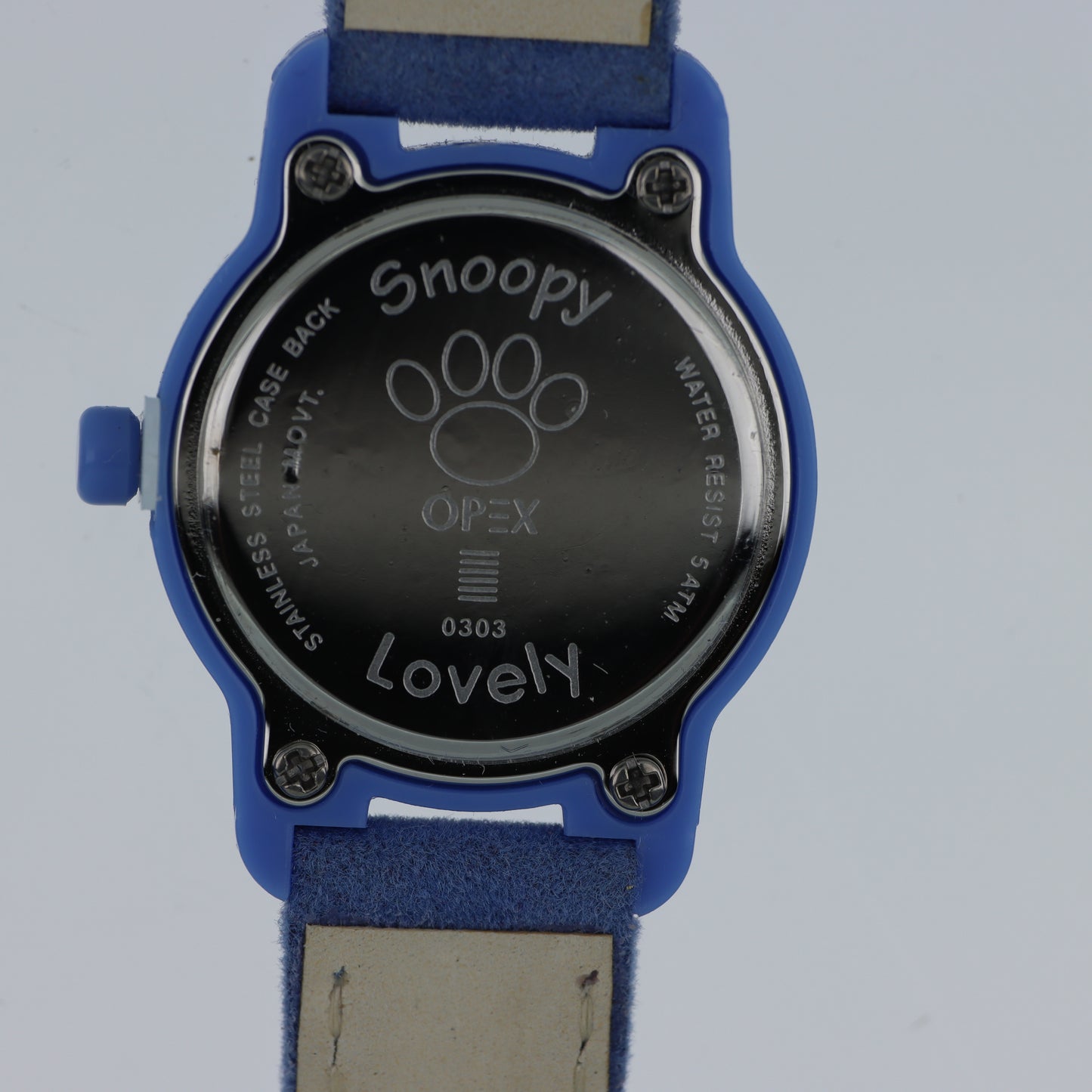 Peanuts Snoopy & Woodstock Orologio – Love Edition Quadrante Azzurro Cinturino Tessuto Blu
