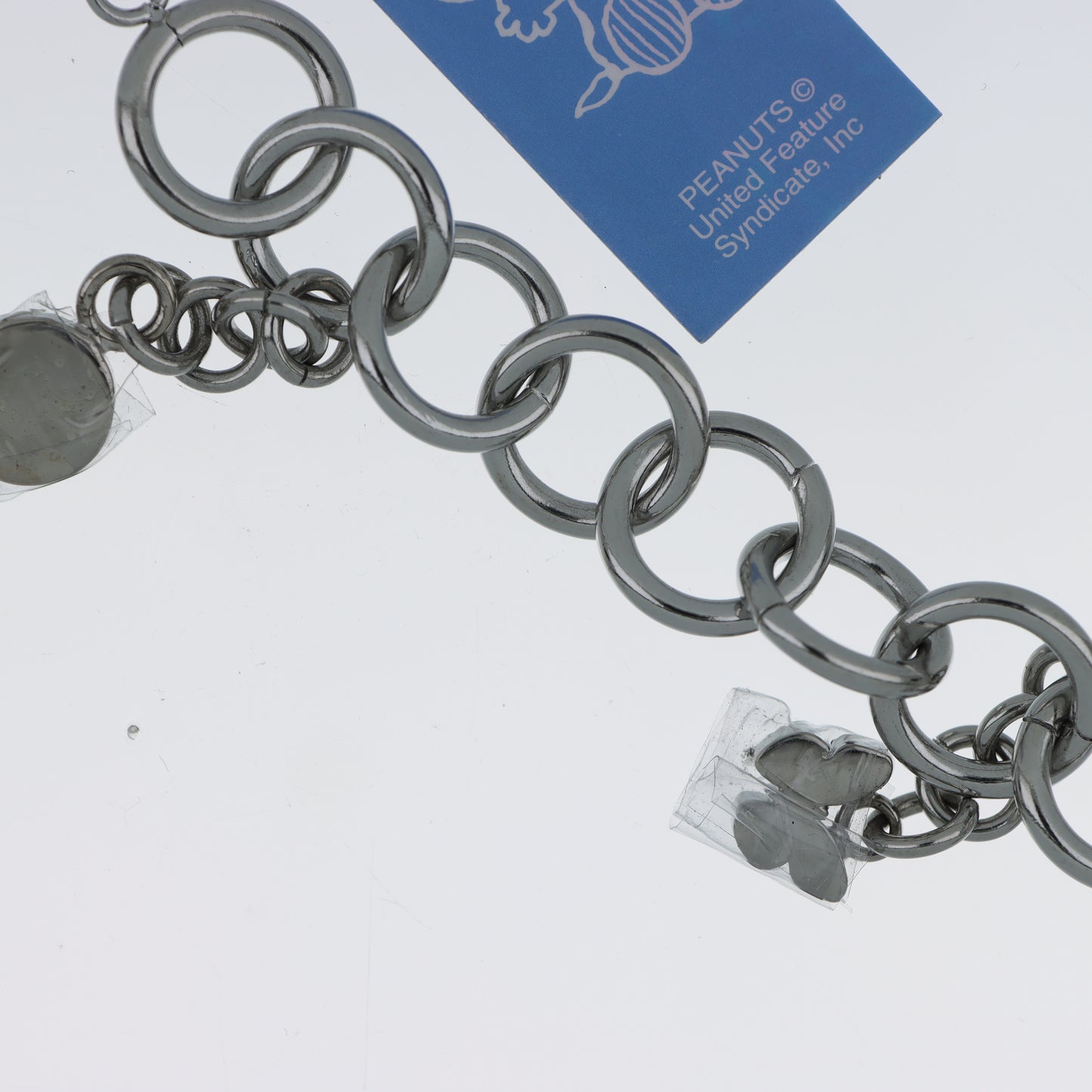 Peanuts Snoopy Orologio Bracciale Charm – Quadrante Viola Acciaio Cuori Snoopy & Woodstock
