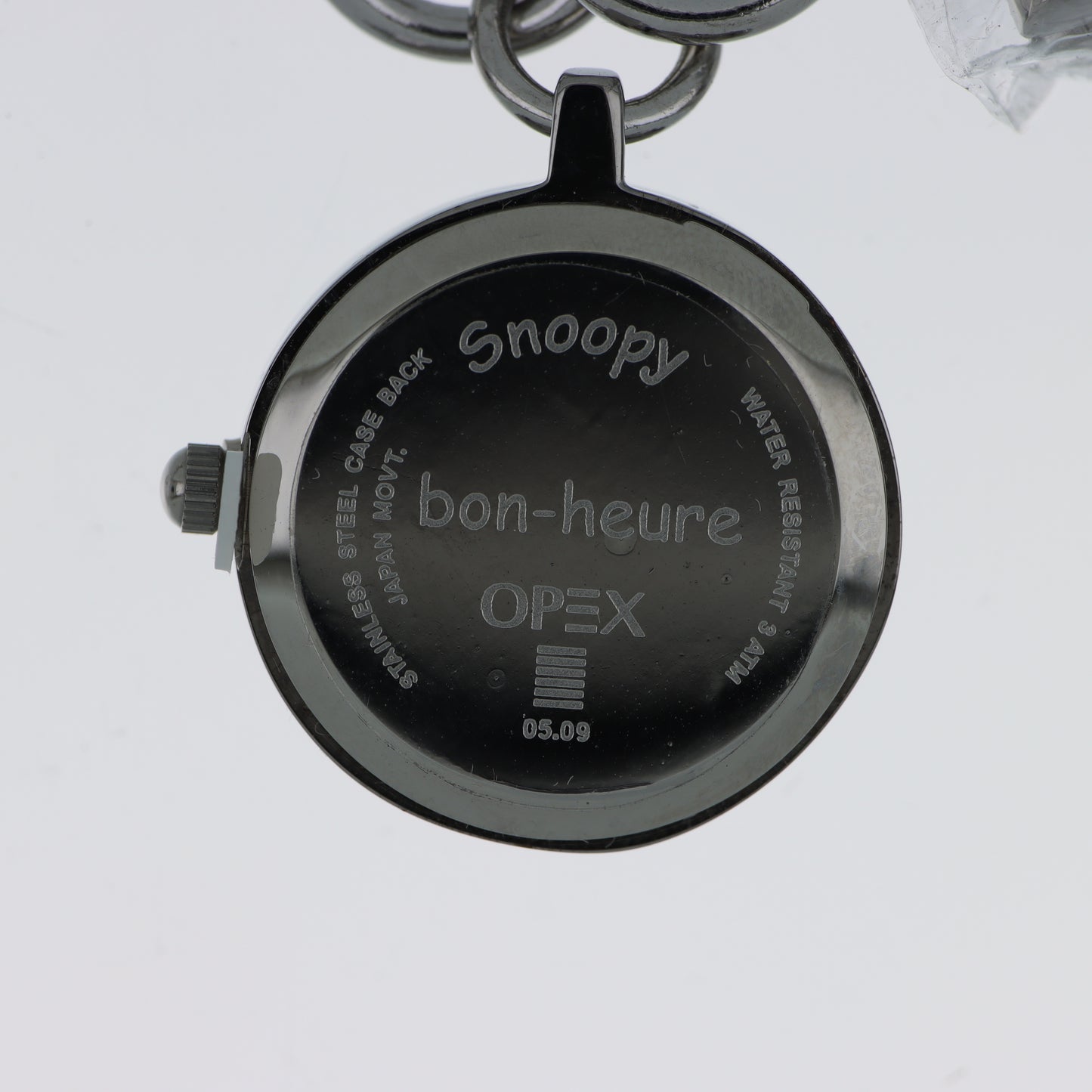 Peanuts Snoopy Orologio Bracciale Charm – Quadrante Viola Acciaio Cuori Snoopy & Woodstock