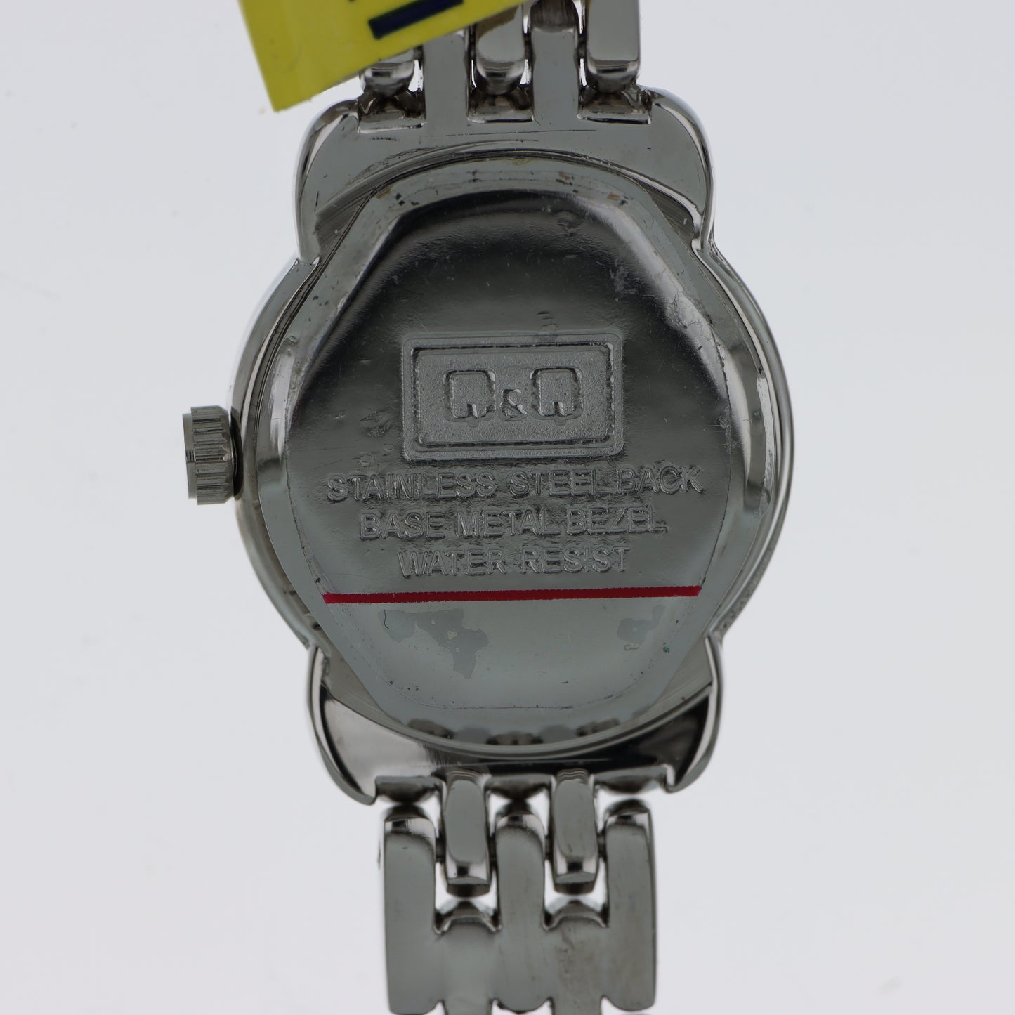 Q&Q Quartz Orologio Donna – Lunetta Cristalli Asimmetrici Quadrante Bianco Bracciale Acciaio WR