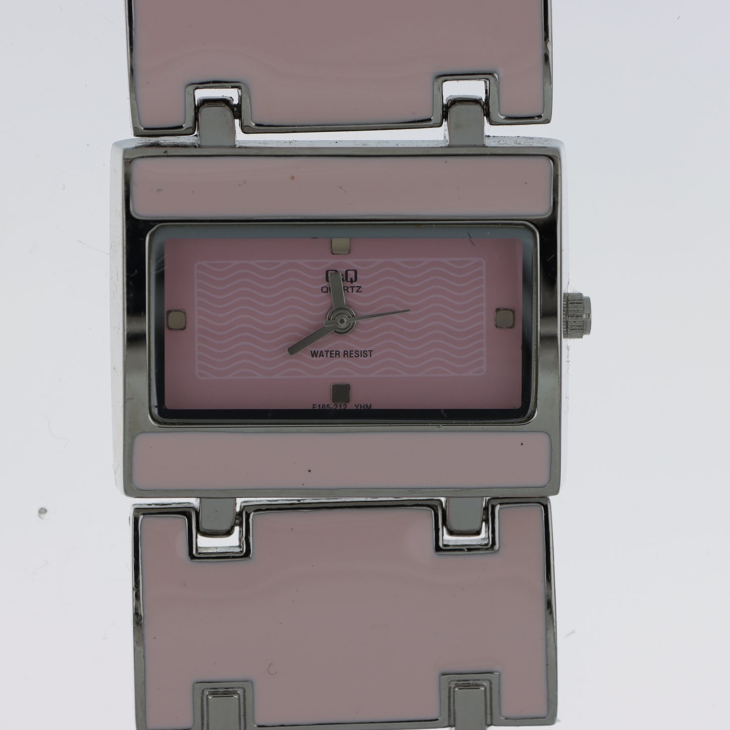 Q&Q Quartz Orologio Donna – Bracciale a Piastre Rosa Cassa Rettangolare Quadrante Rosa WR