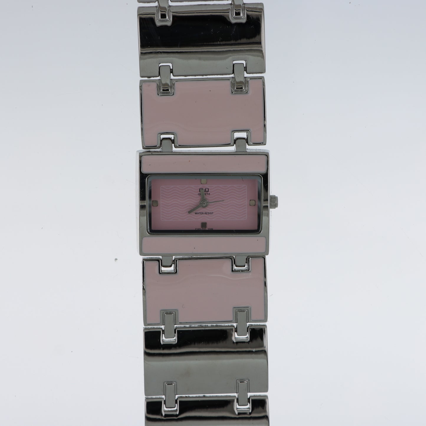 Q&Q Quartz Orologio Donna – Bracciale a Piastre Rosa Cassa Rettangolare Quadrante Rosa WR