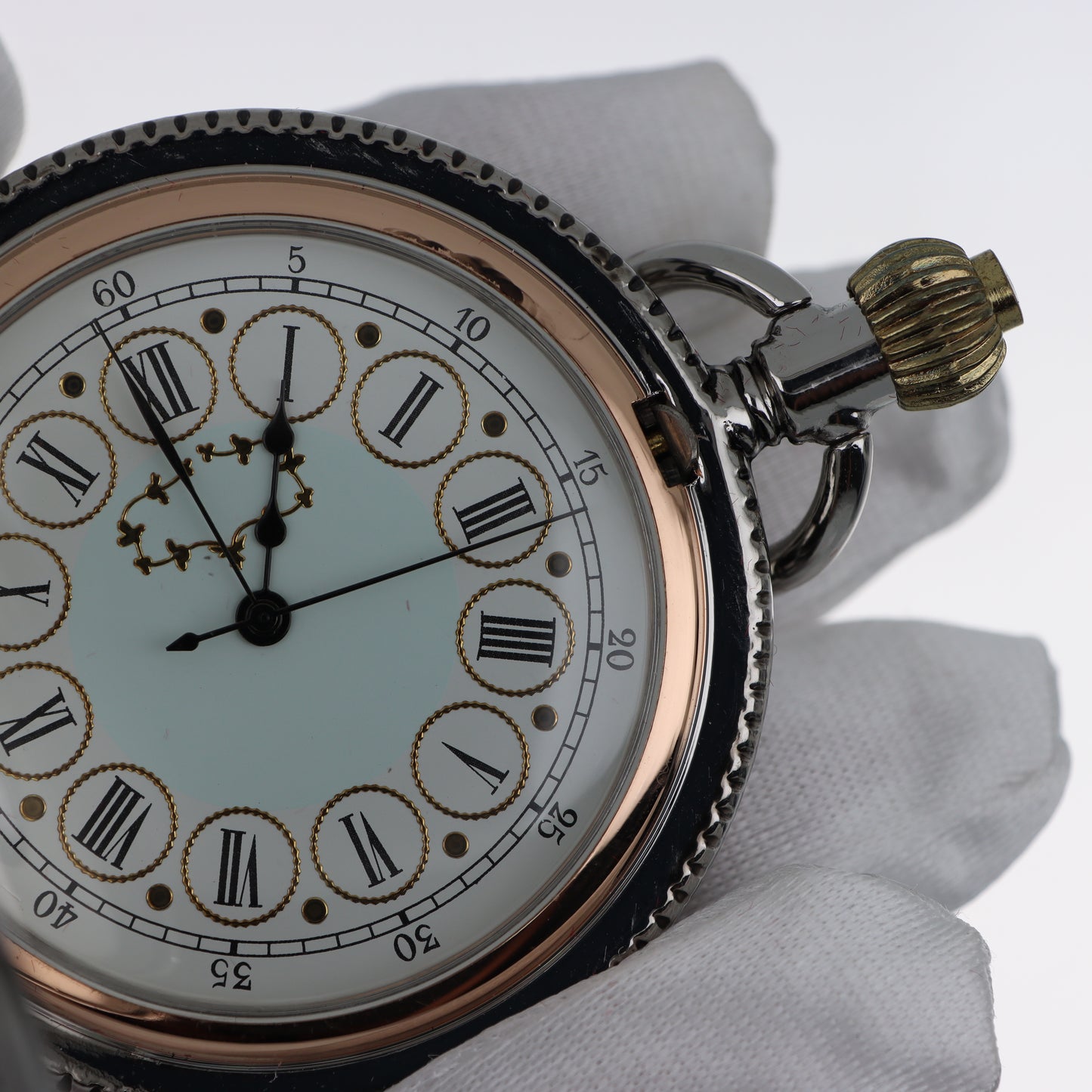 Orologio da Tasca Meccanico Stile Vittoriano – Cassa Argentata Skeleton