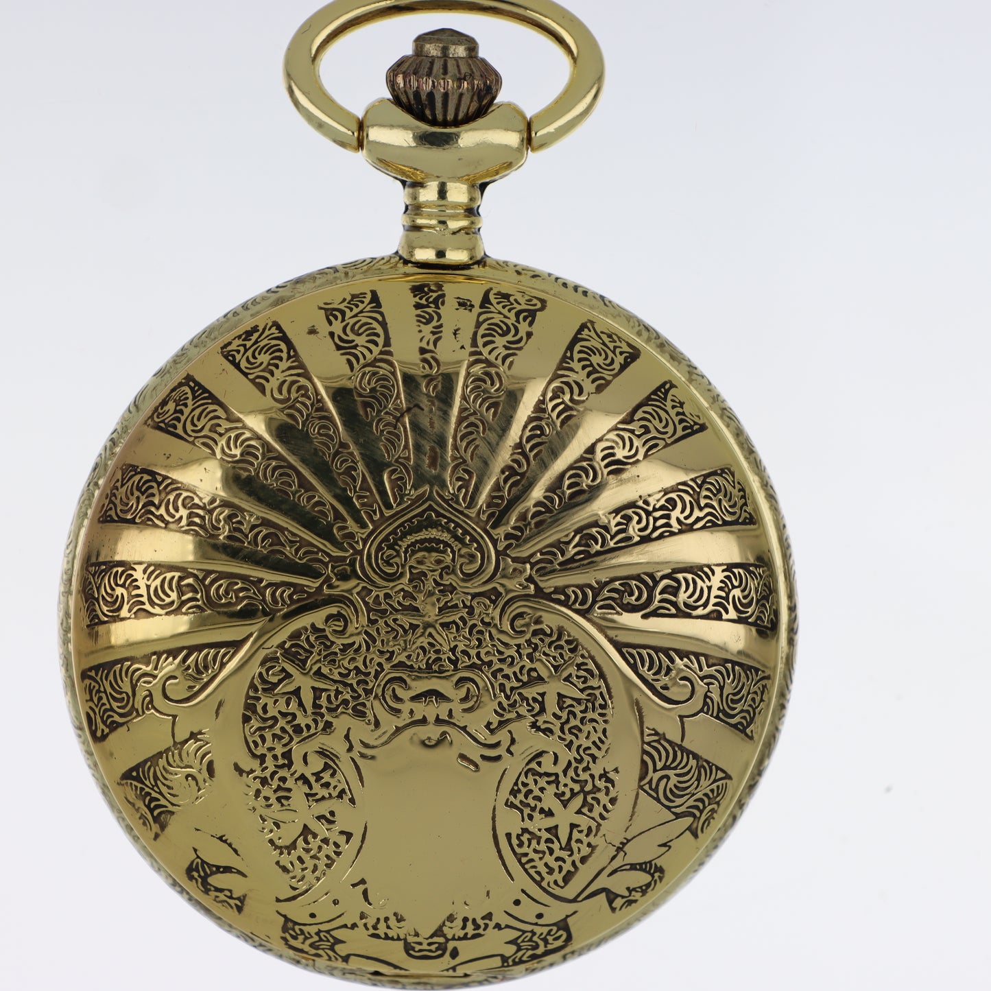 Orologio da Tasca Hunter-Case – Dorato Sole Raggiante Art Nouveau