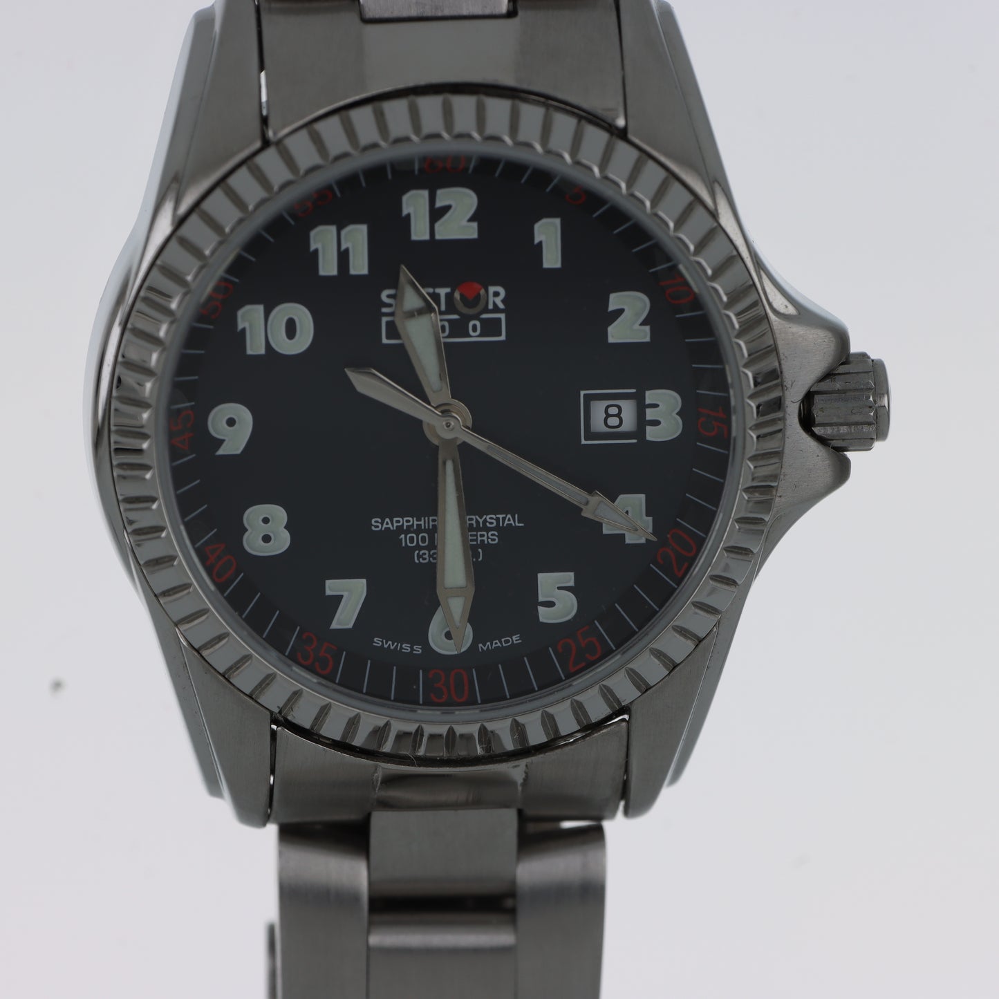 Orologio Sector 100 – Swiss Made Sapphire Crystal 100 Metri
